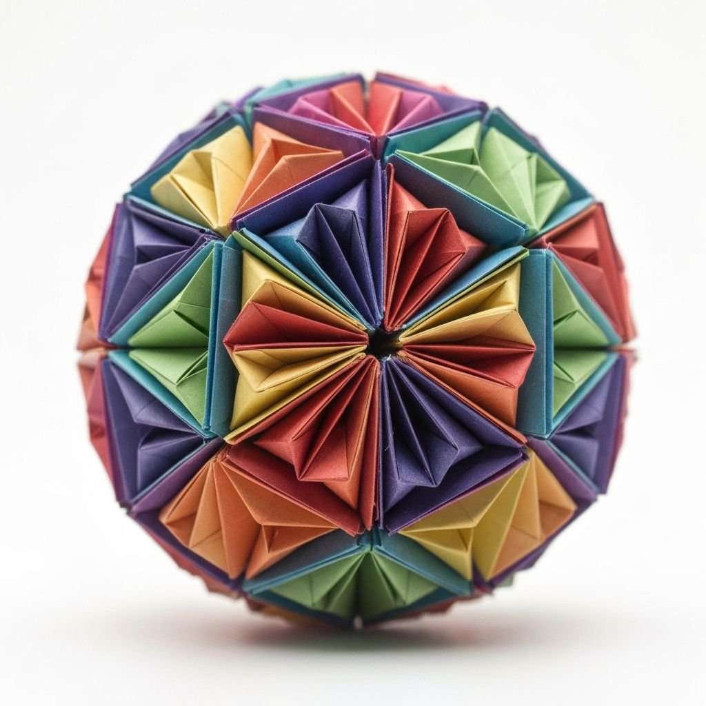 Kusudama multicolor de origami